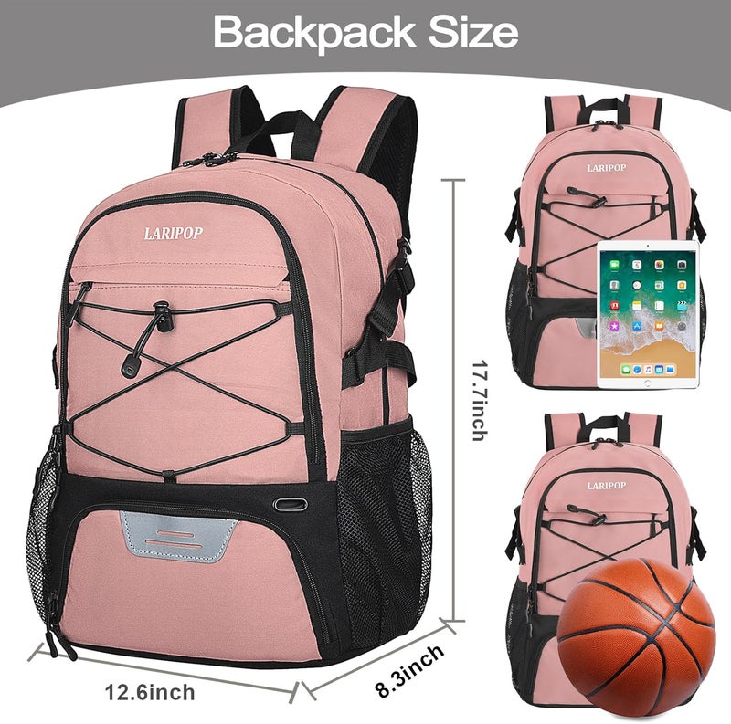 LARIPOP Basketball Bag,Basketball Backpack with Shoe Compartment and Ball Holder,Sport Bags for Soccer,Volleyball,Gym,Travel - Image 2